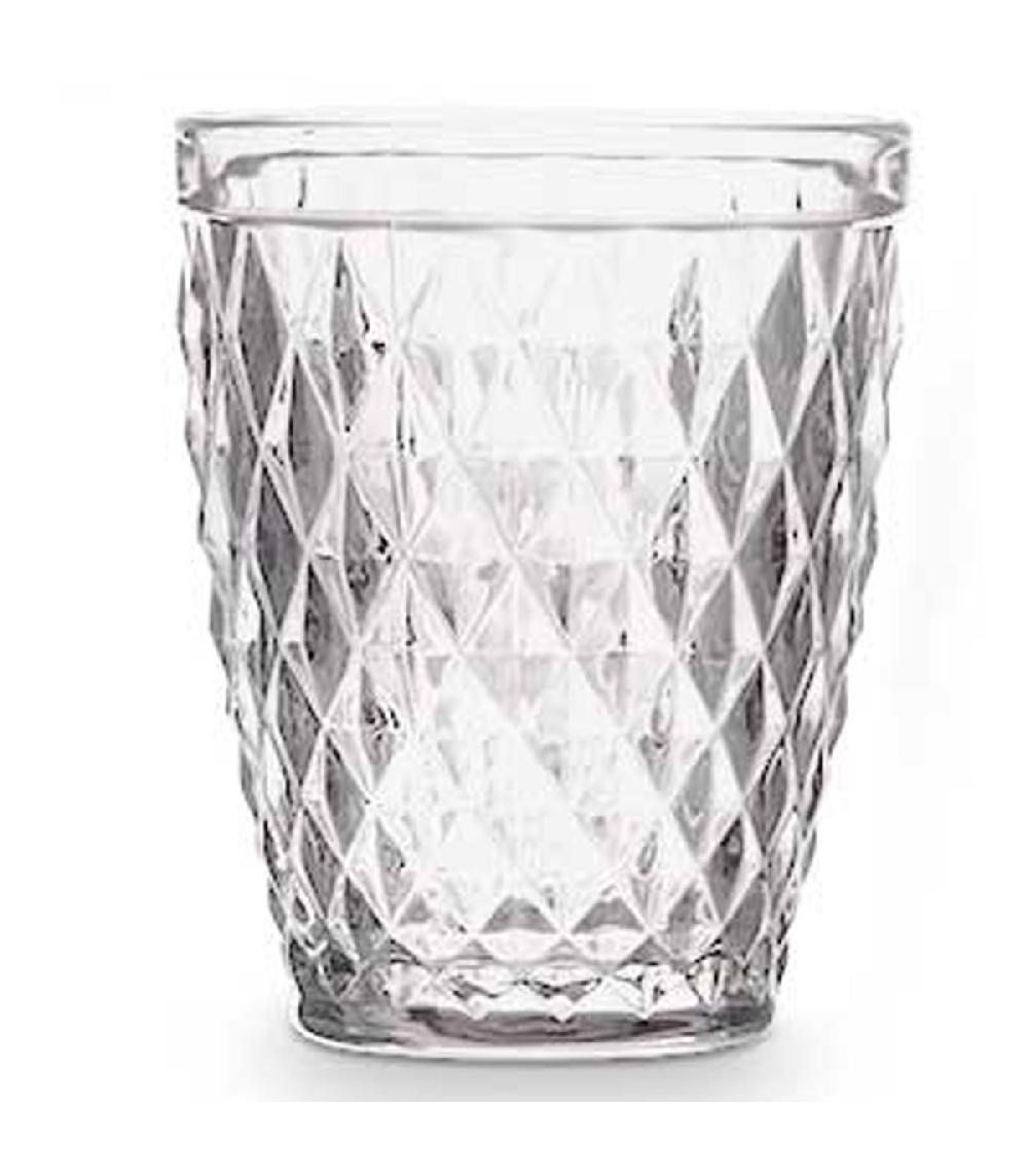 Wadiga Set De 6 Verres à Eau En Verre Diamants 25cl