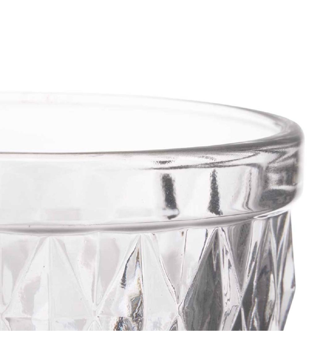 Wadiga Set De 6 Verres à Eau En Verre Diamants 25cl
