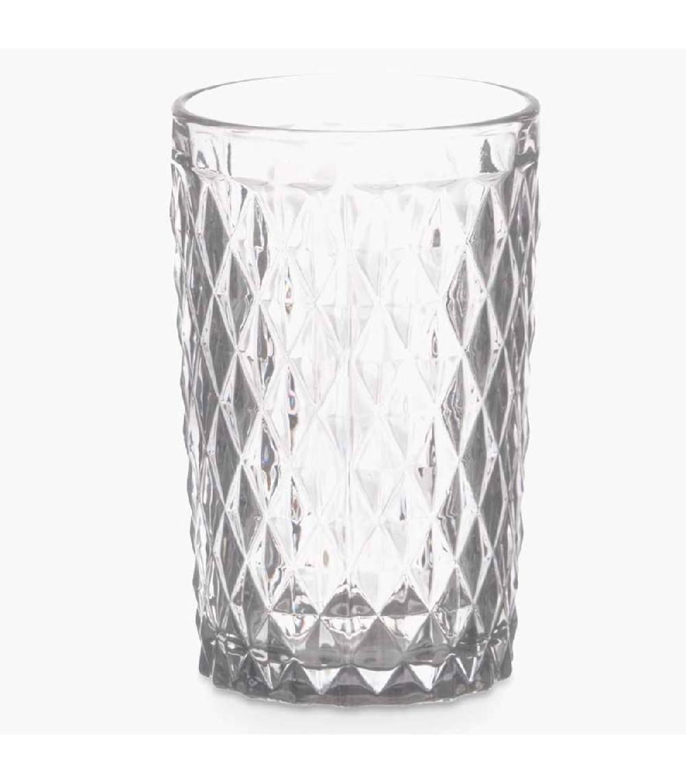 Wadiga Set De 6 Verres à Eau En Verre Diamants 37cl