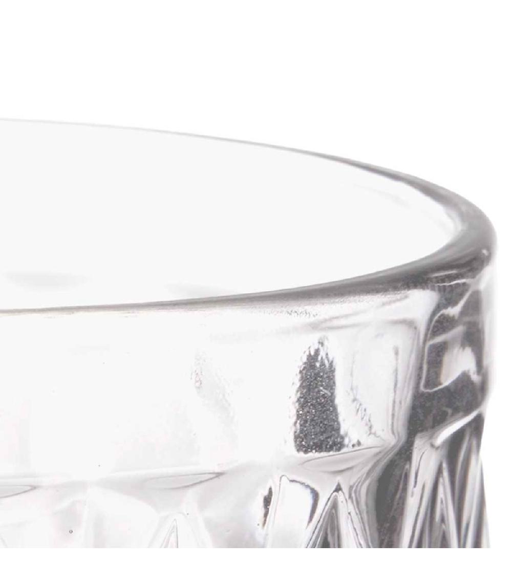Wadiga Set De 6 Verres à Eau En Verre Diamants 37cl