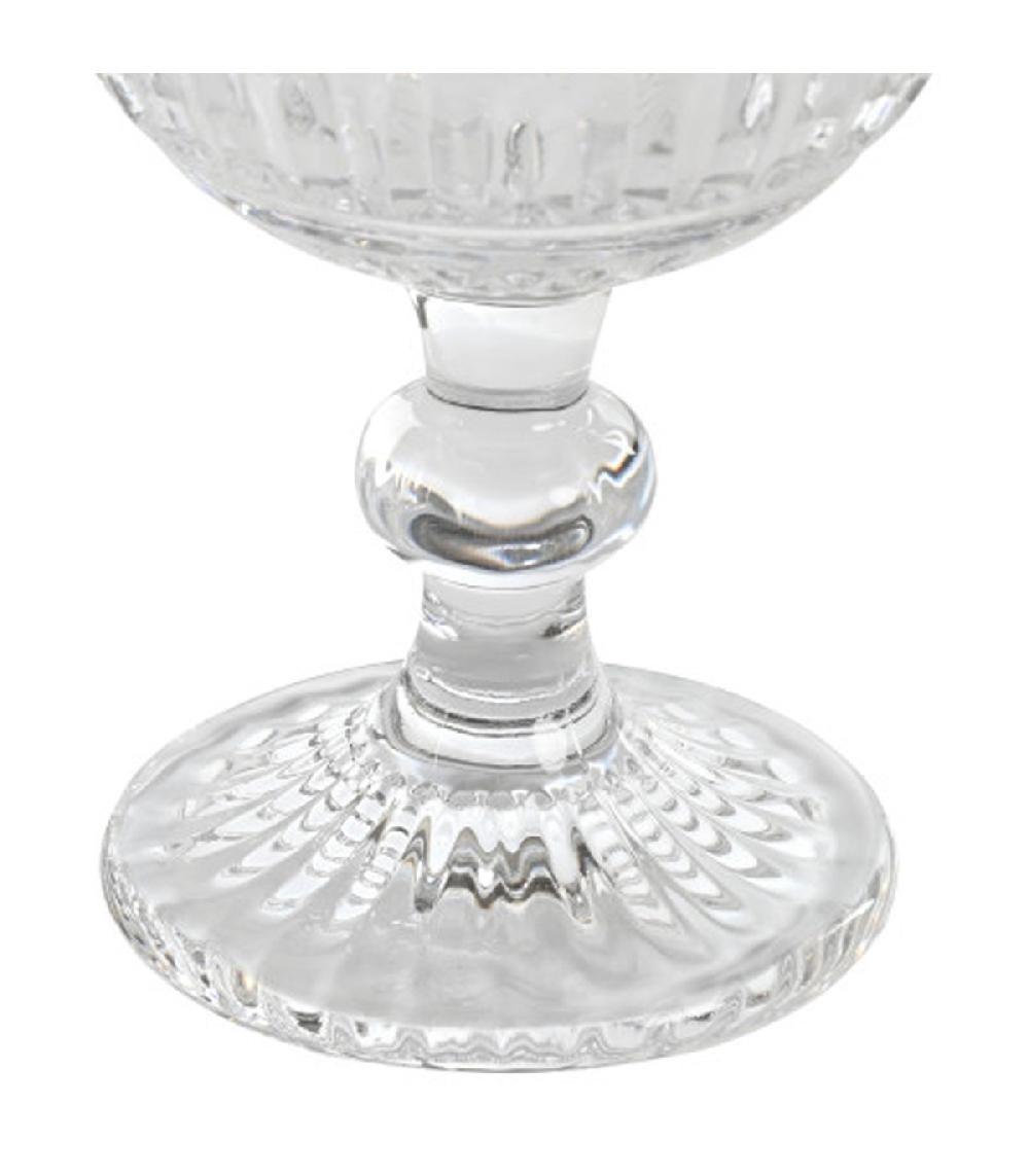 Wadiga Set De 6 Verres à Eau Sur Pied En Verre 38cl