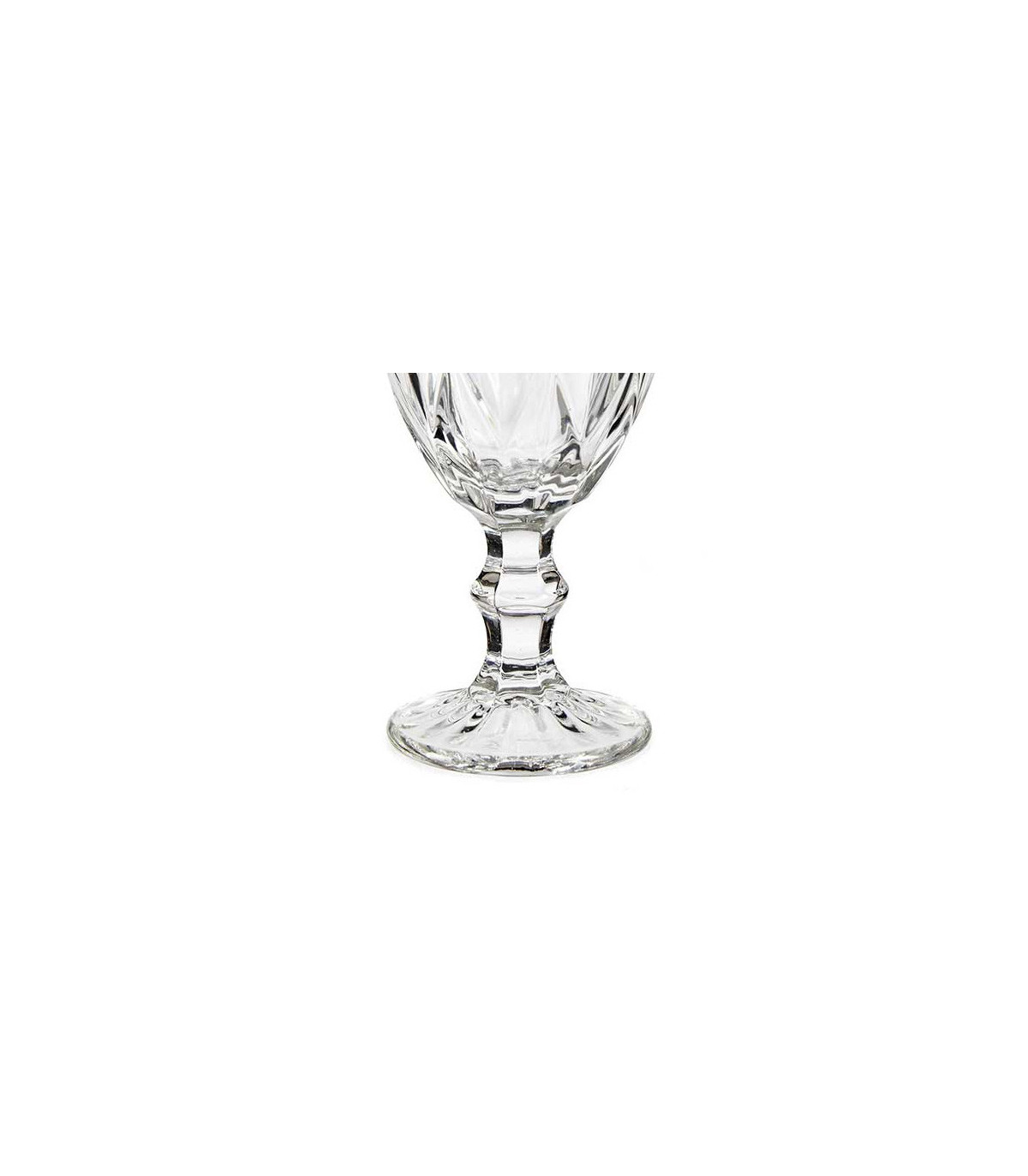 Wadiga Set De 6 Verres à Vin En Verre Diamants - 33cl
