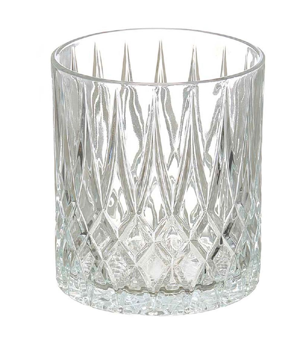 Wadiga Set De 6 Verres à Whisky Avec Motifs Embossés Losanges 33cl
