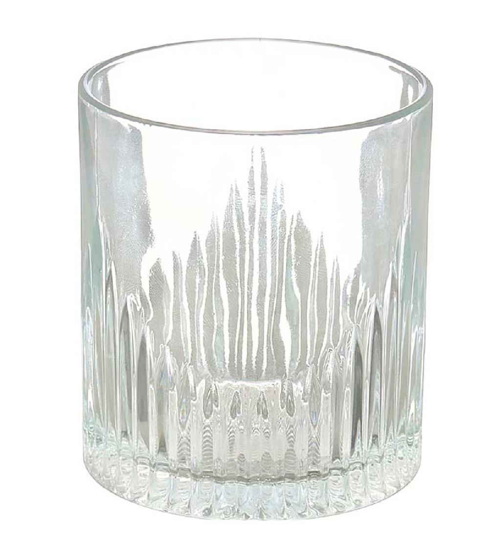 Wadiga Set De 6 Verres à Whisky Avec Motifs Embossés Rayures 33cl