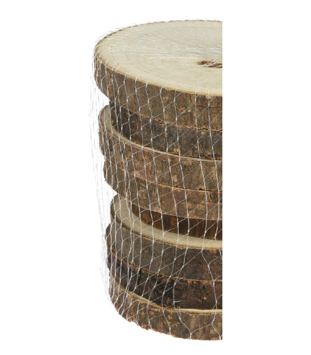 Wadiga Set De 8 Dessous De Verres Ronds En Bois - 8cm