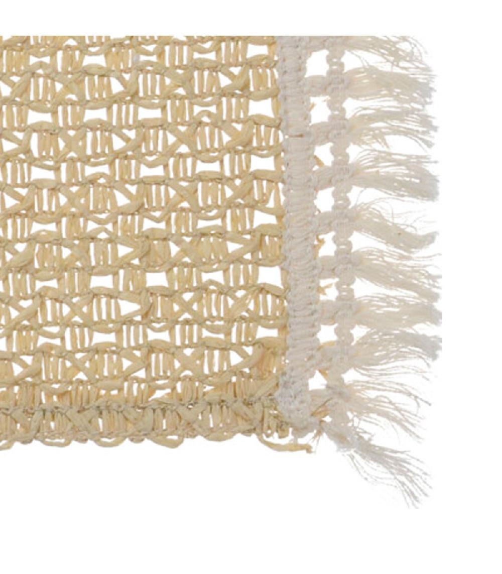 Wadiga Set De Table Rectangulaire Beige Et Blanc - 51x30cm
