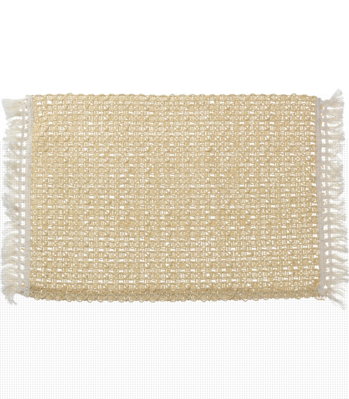 wadiga Set de table rectangulaire beige et blanc - 51x30cm