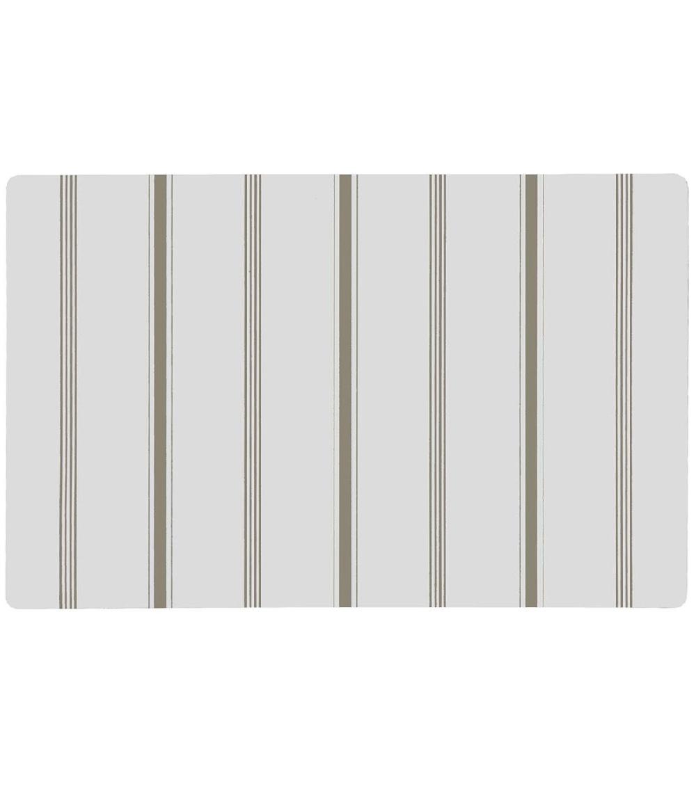 wadiga Set de table rectangulaire vert et blanc à rayures 43.5x28cm