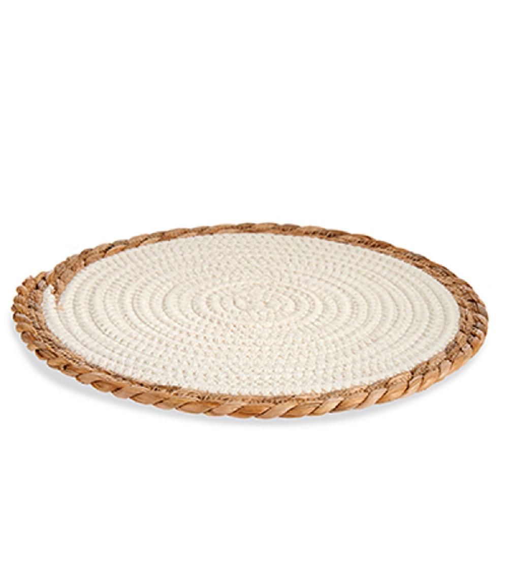 Wadiga Set De Table Rond Bords Fibres Naturelles 30cm