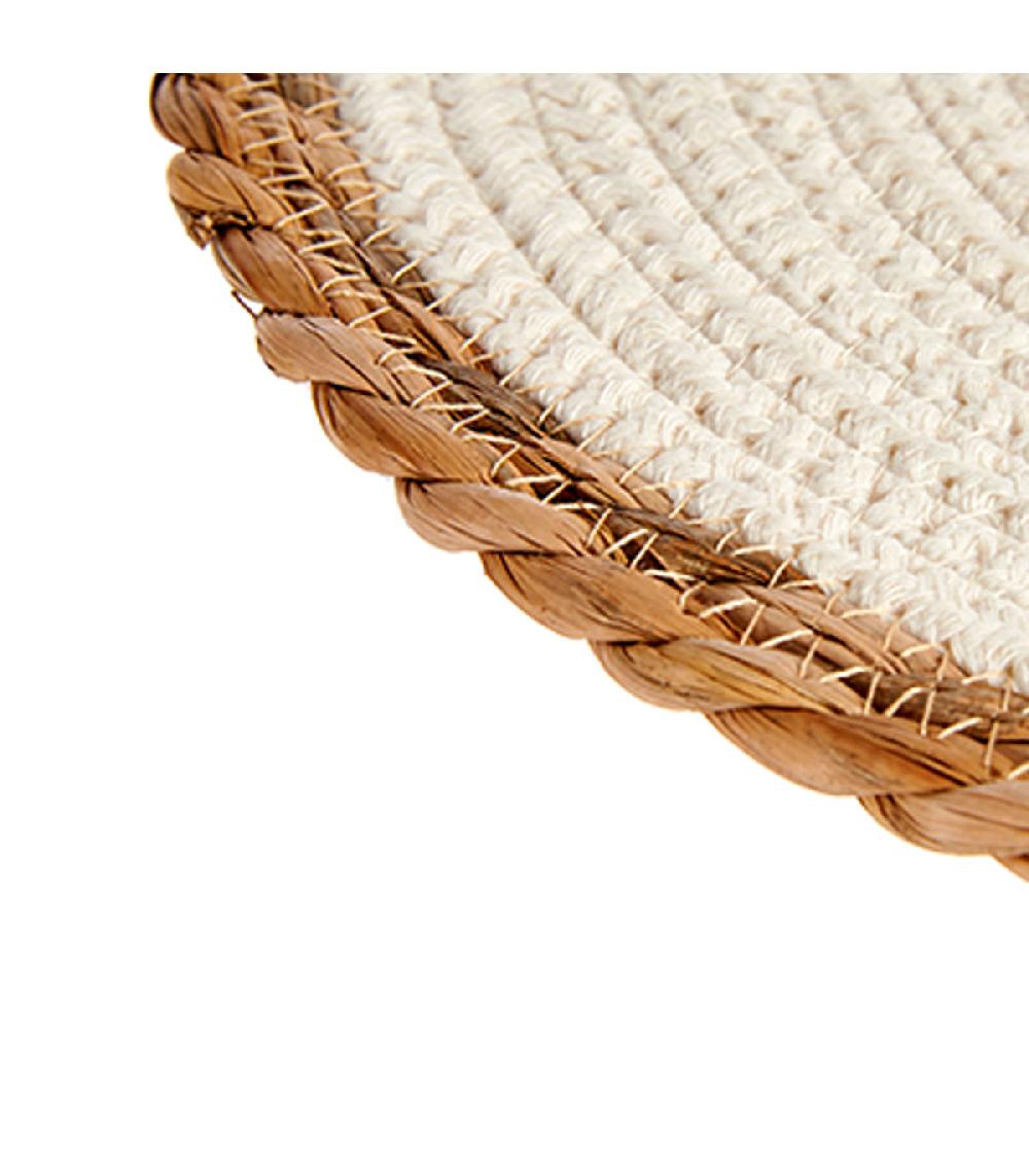 Wadiga Set De Table Rond Bords Fibres Naturelles 30cm
