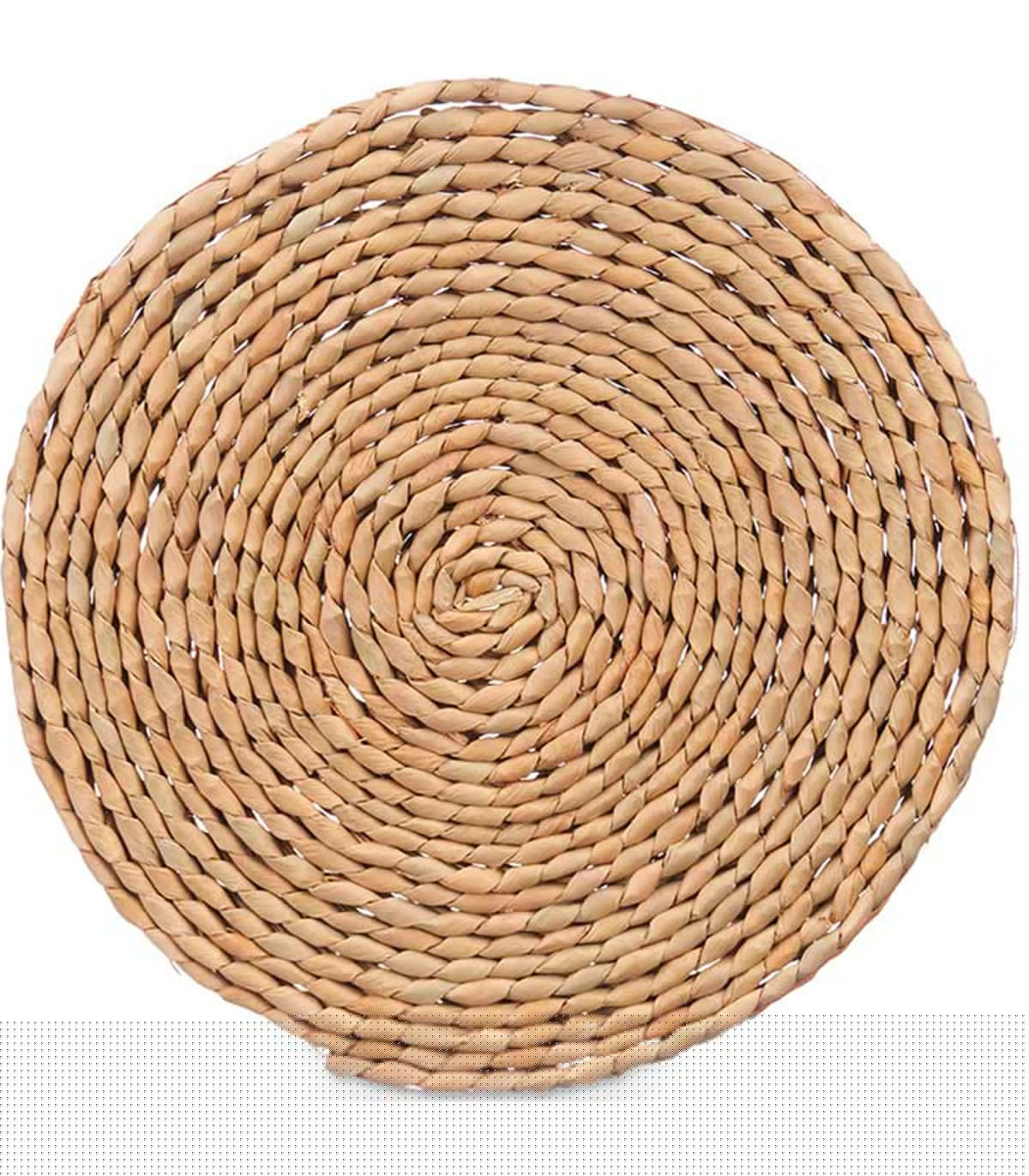 wadiga Set de table rond marron fibres naturelles 25cm