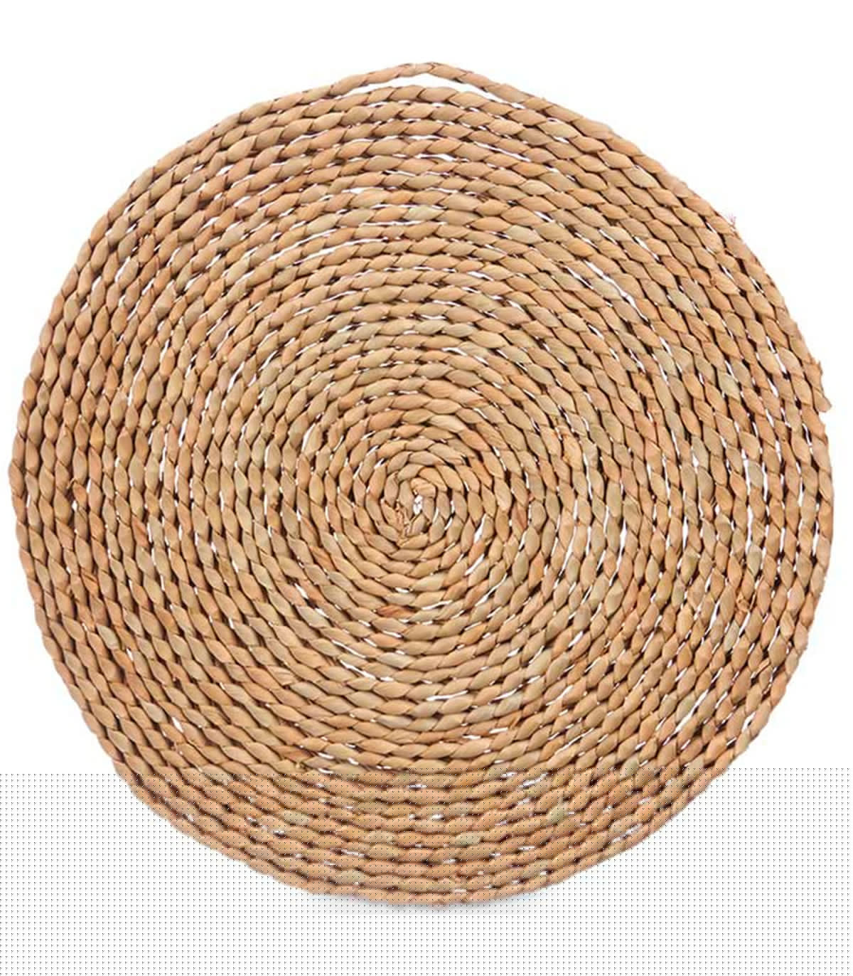 wadiga Set de table rond marron fibres naturelles 35cm