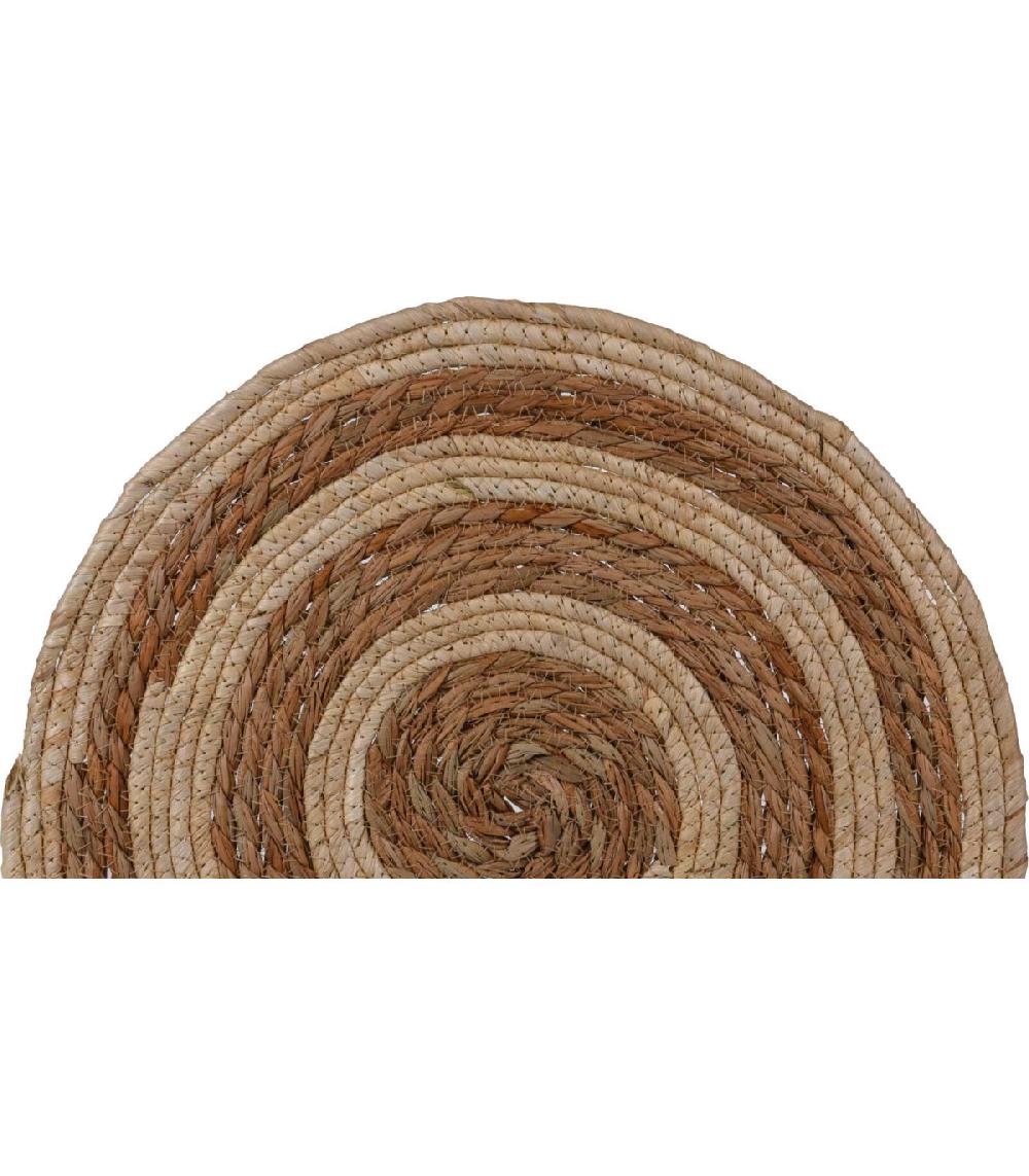 Wadiga Set De Table Rond Tressé Fibres Naturelles - Diamètre 38cm