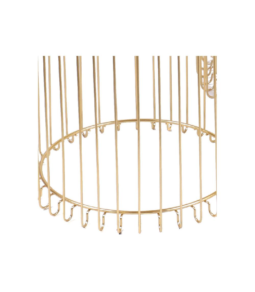 Wadiga Set De Tables Basses Rondes En Métal Doré Et Plateaux Miroirs