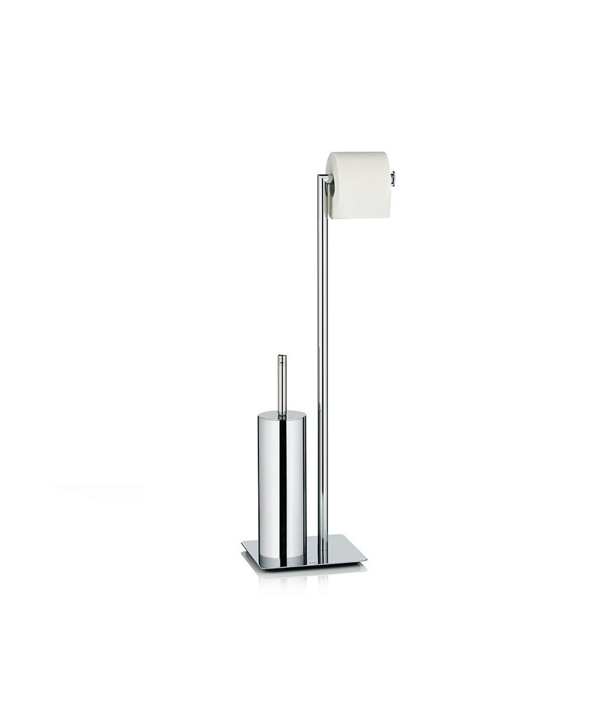 wadiga Set Dérouleur Papier WC + Brosse WC en Inox Style