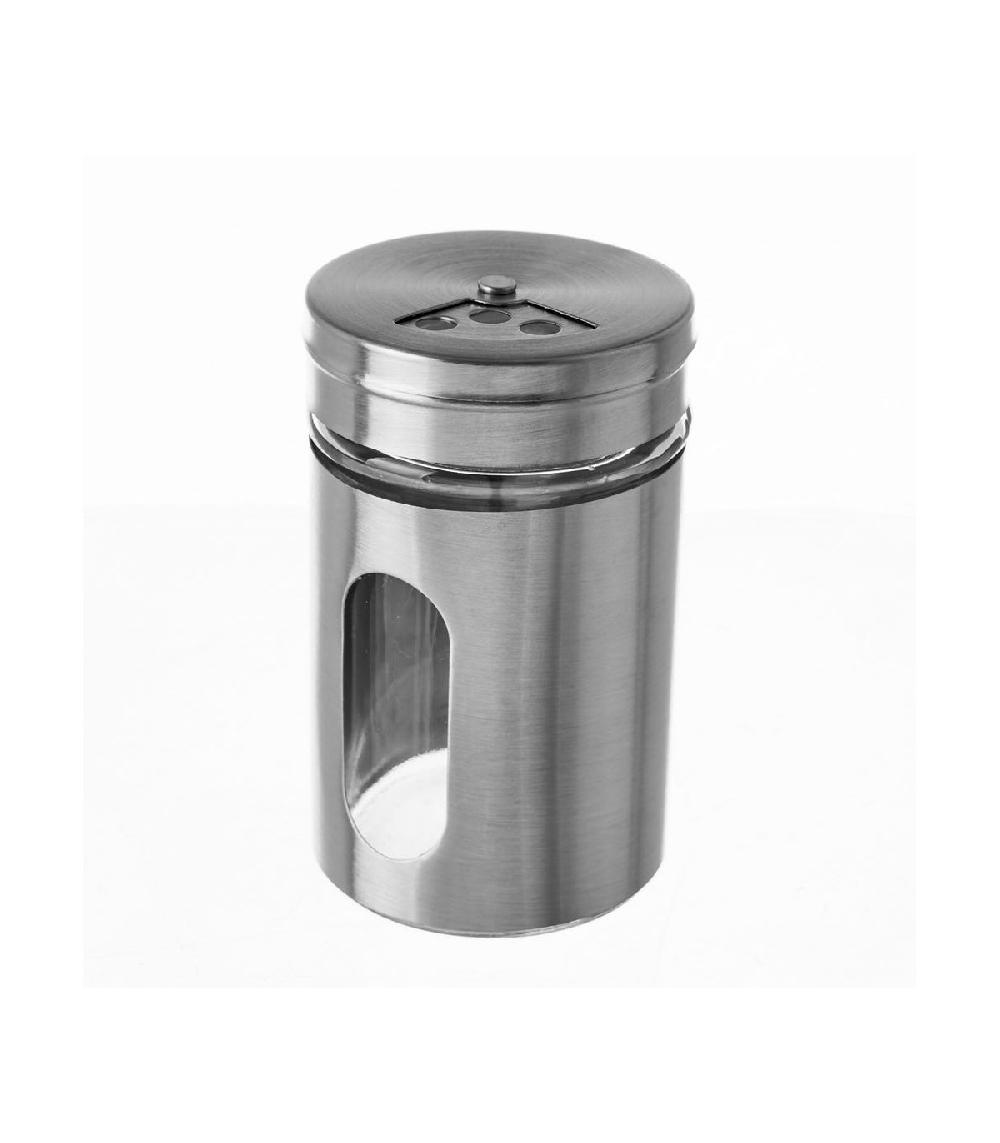 Wadiga Set Huile Vinaigre Poivre Et Sel Avec Support En Métal Chromé