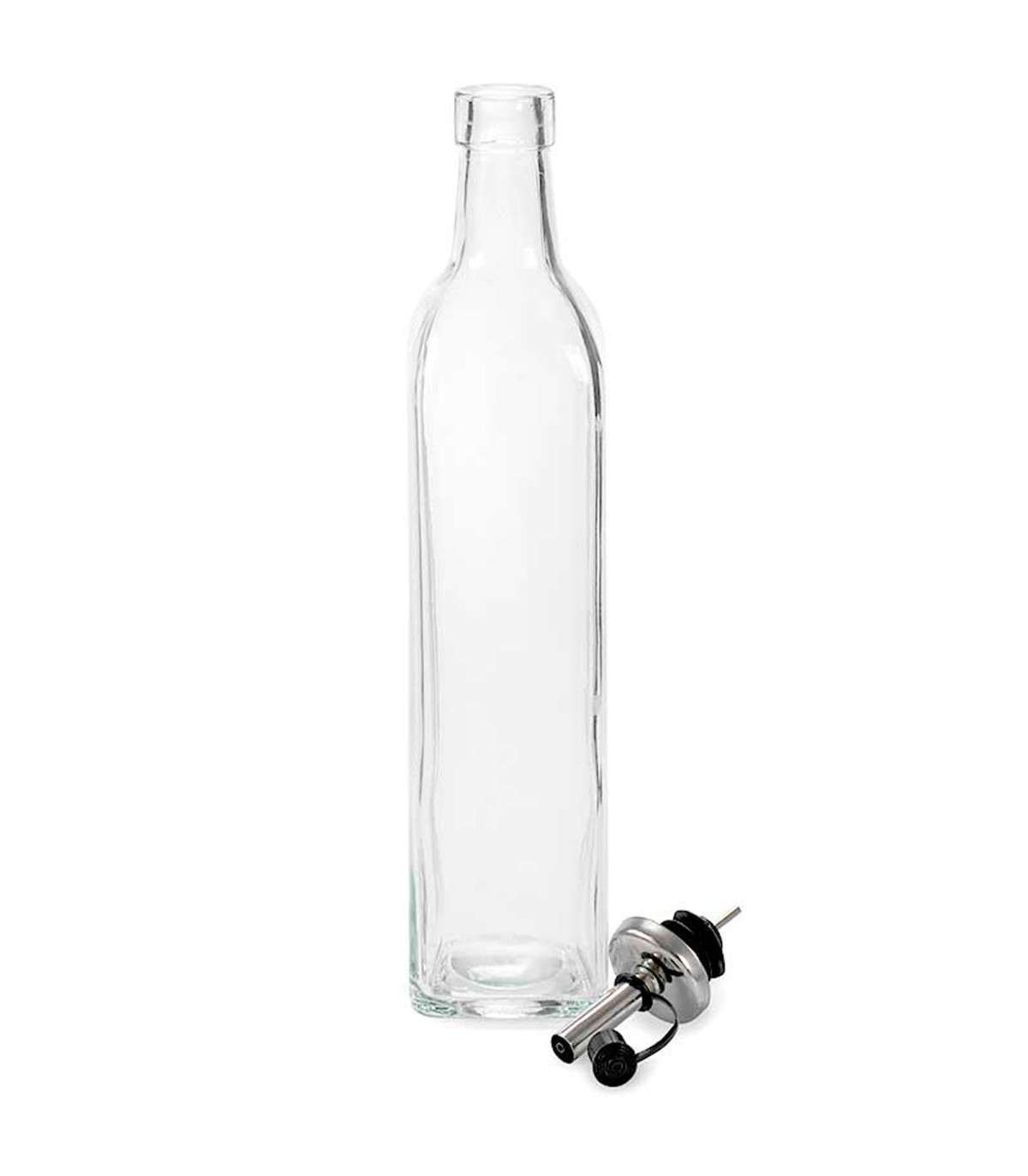 Wadiga Set Huilier + Vinaigrier En Verre Avec Bouchon Acier 50cl