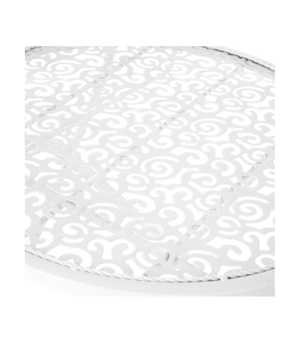 Wadiga Set Table + 2 Chaises De Jardin Pliable En Métal Blanc