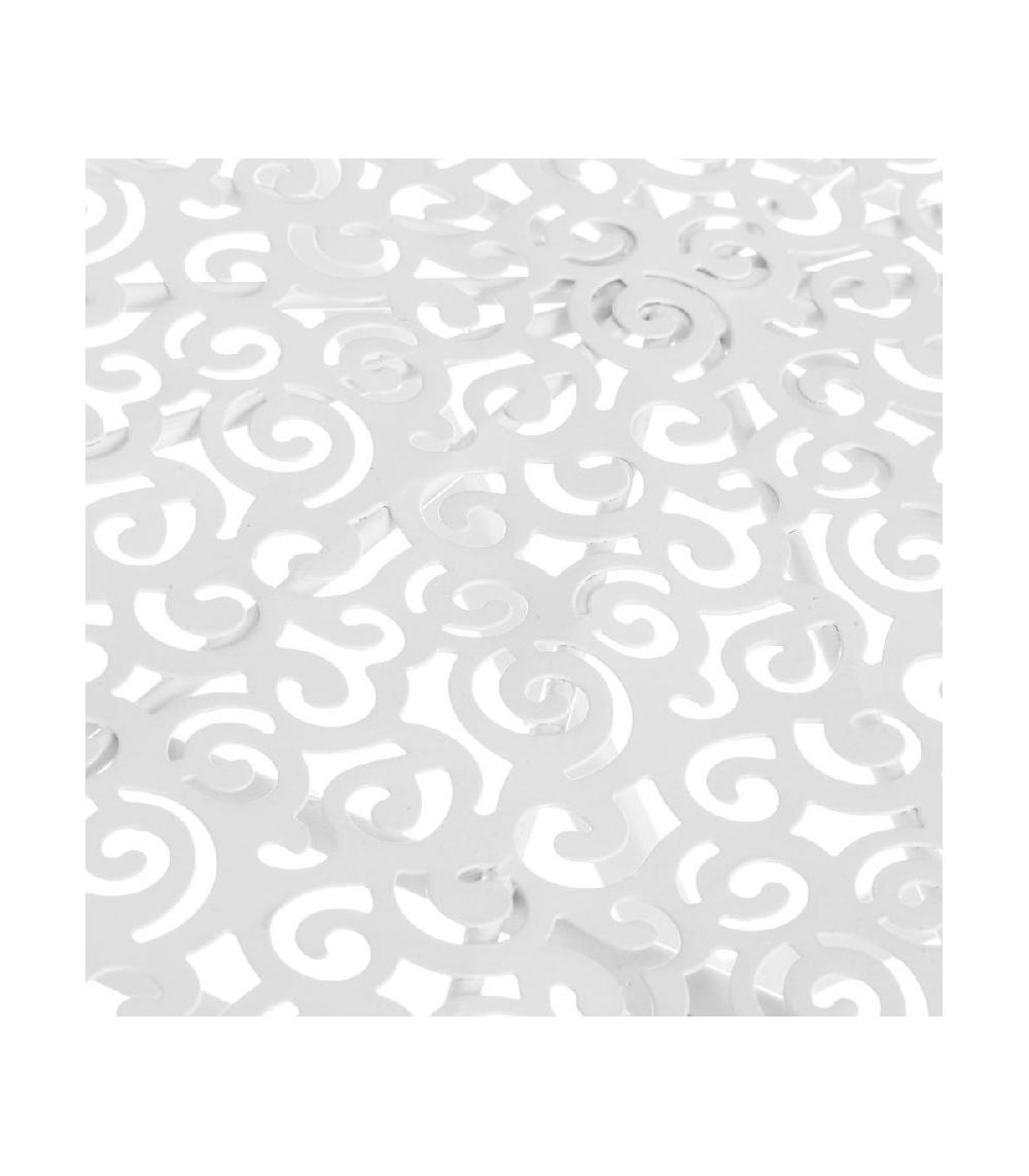 Wadiga Set Table + 2 Chaises De Jardin Pliable En Métal Blanc