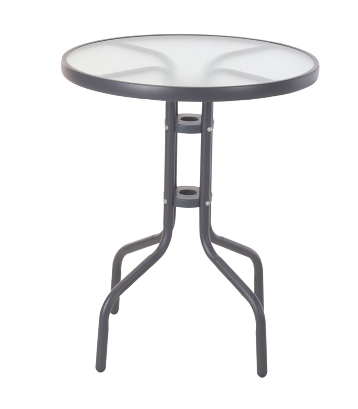 Wadiga Set Table + 2 Chaises De Jardin Pliable En Métal Gris