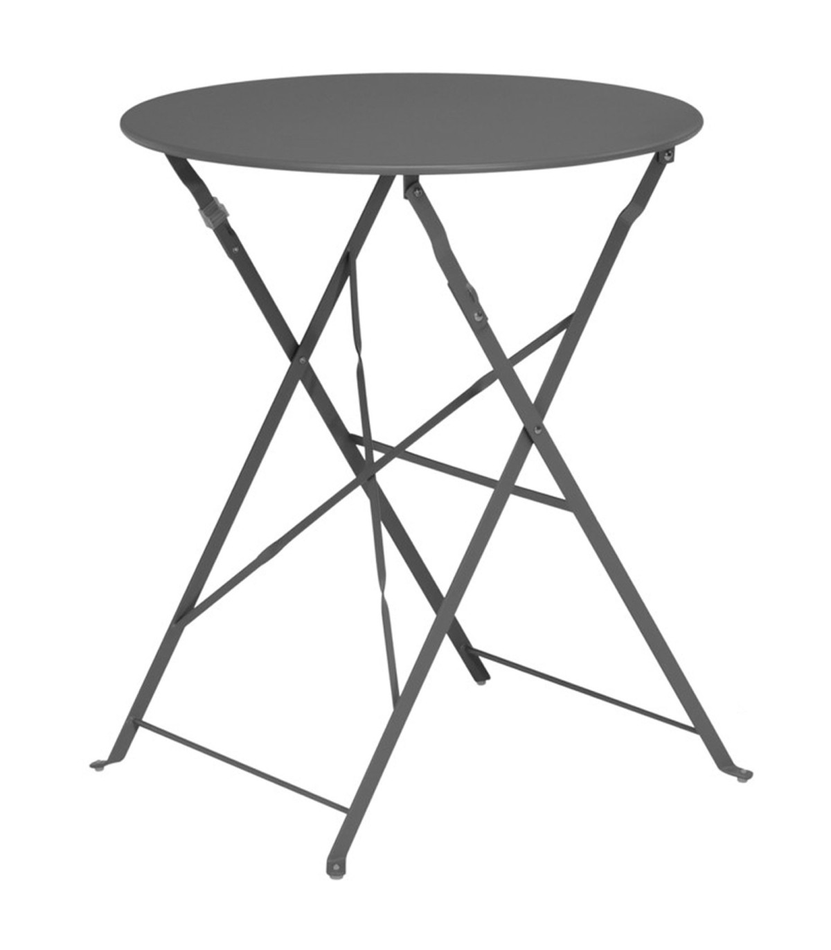 Wadiga Set Table + 2 Chaises De Jardin Pliable En Métal Gris