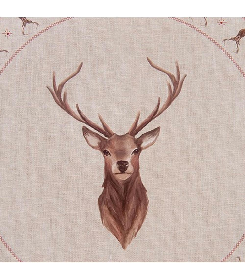 Wadiga Sous Assiette En Polypropylène Motif Cerf 33x33x1cm