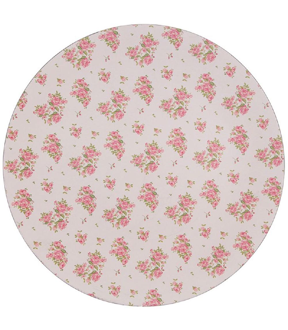 wadiga Sous assiette en polypropylène motif fleuri roses 33x33x1cm