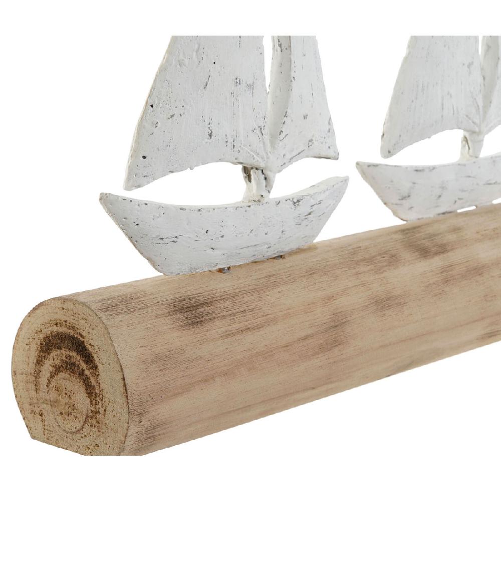 Wadiga Statue Déco à Poser En Bois De Mangue Bateaux 62x8.5x25.5cm