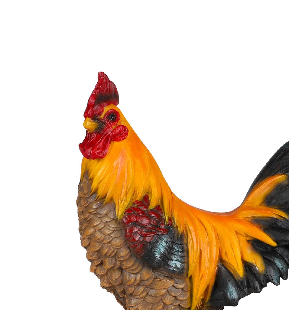 Wadiga Statuette Décorative En Résine Coq 34x12x36cm