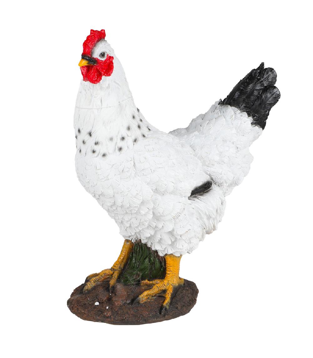 wadiga Statuette décorative en résine poule 28x15x36cm