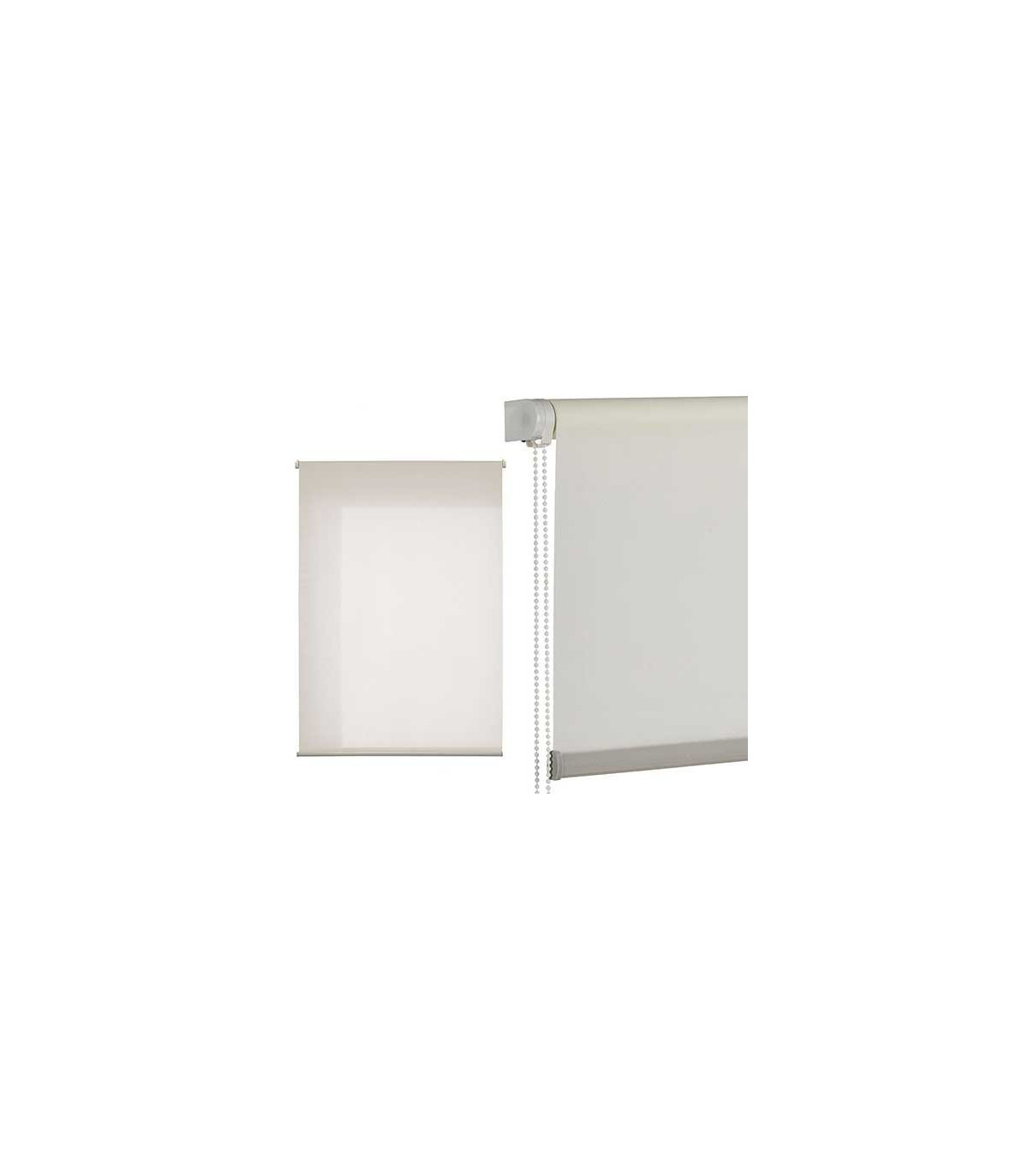 Wadiga Store Enrouleur Intérieur Blanc Crème - 180x180cm