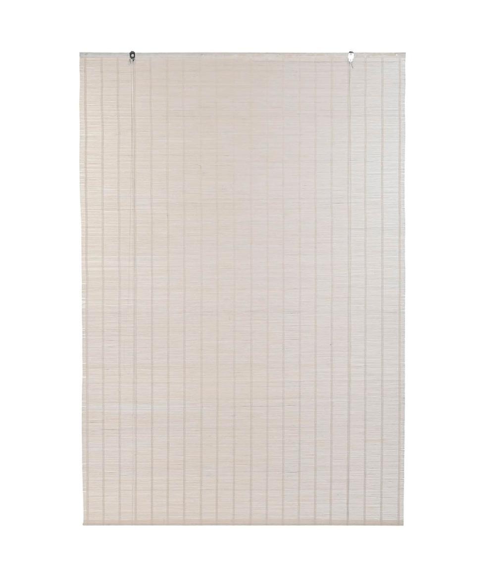 Wadiga Store Enrouleur Intérieur En Bambou Blanc 120x2x175cm
