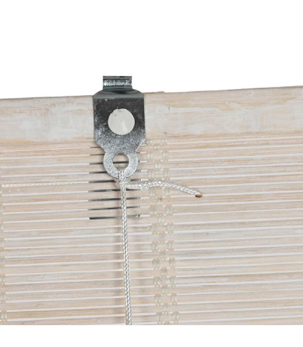 Wadiga Store Enrouleur Intérieur En Bambou Blanc 60x2x175cm