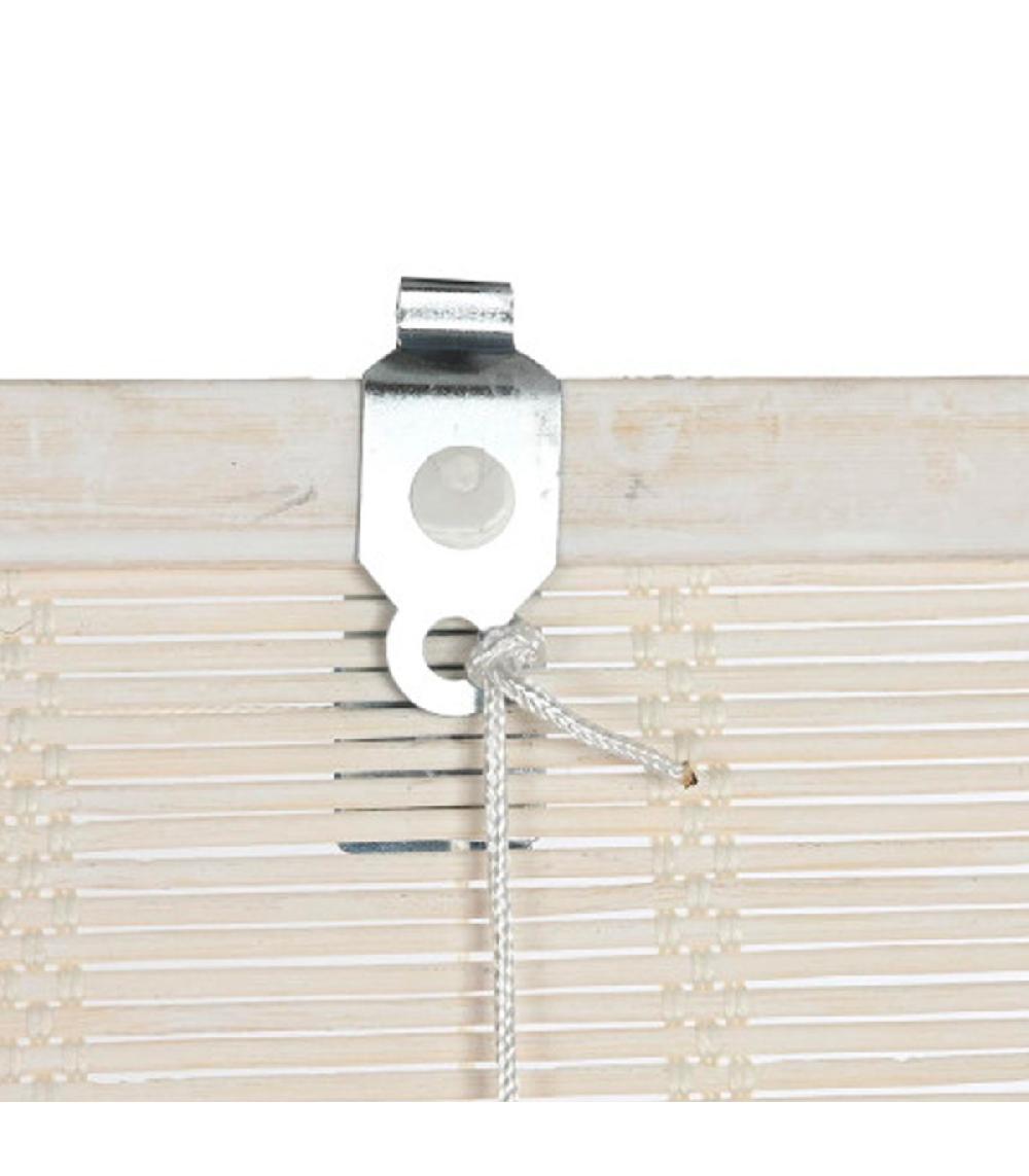 Wadiga Store Enrouleur Intérieur En Bambou Blanc 90x2x175cm