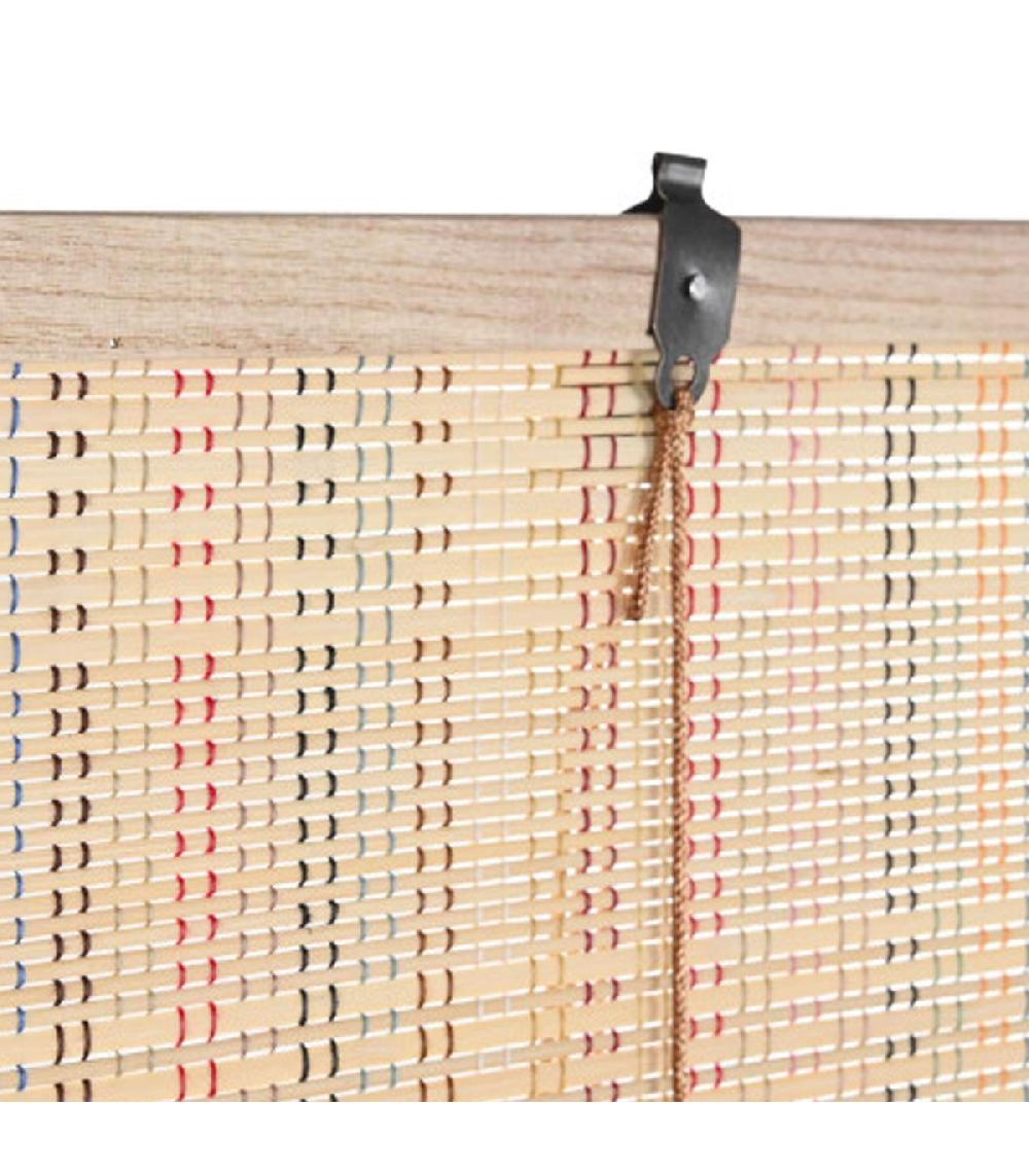 Wadiga Store Enrouleur Intérieur En Bambou Et Fils Multicolores 120x2x230cm
