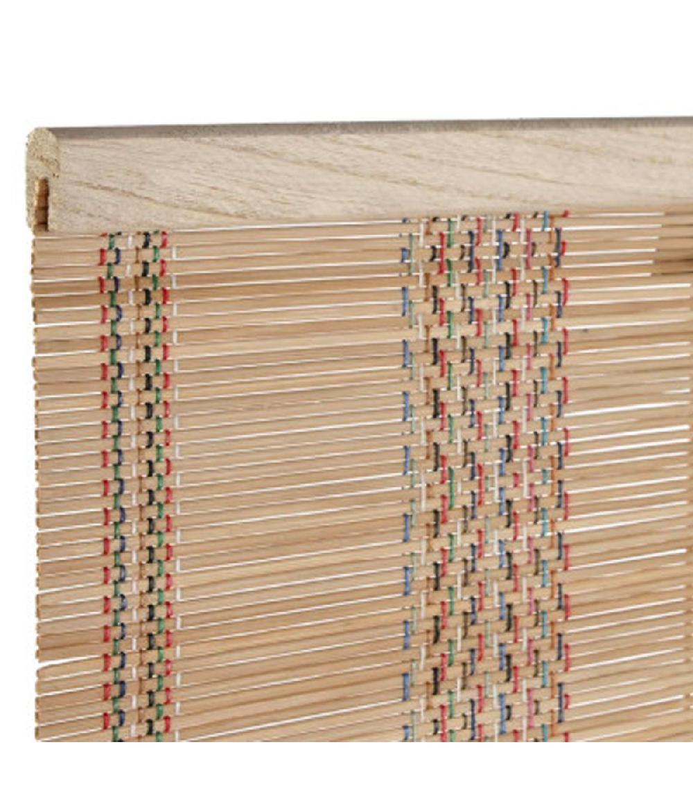 Wadiga Store Enrouleur Intérieur En Bambou Et Fils Multicolores 120x2x230cm