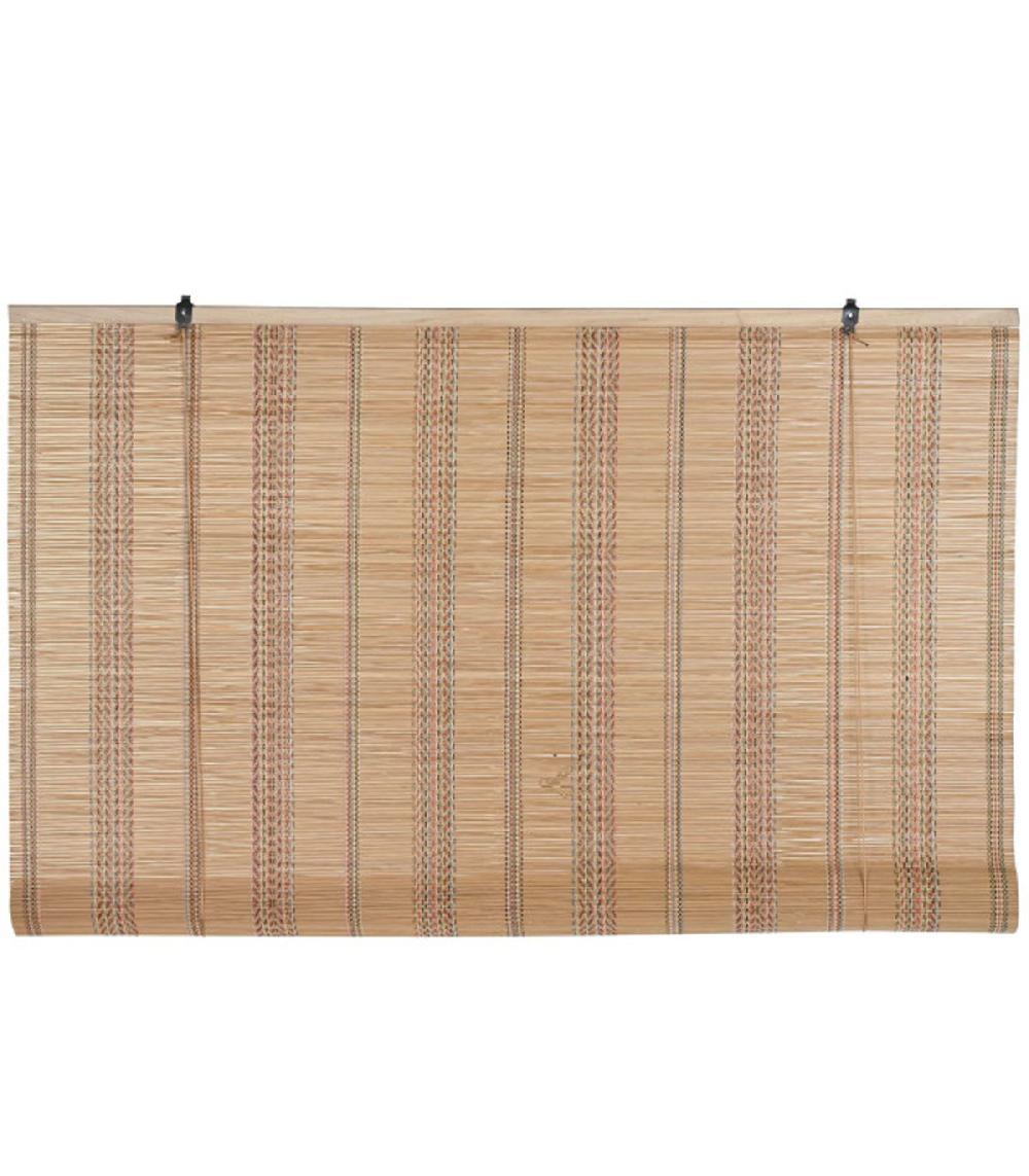 wadiga Store enrouleur intérieur en bambou et fils multicolores 120x2x230cm