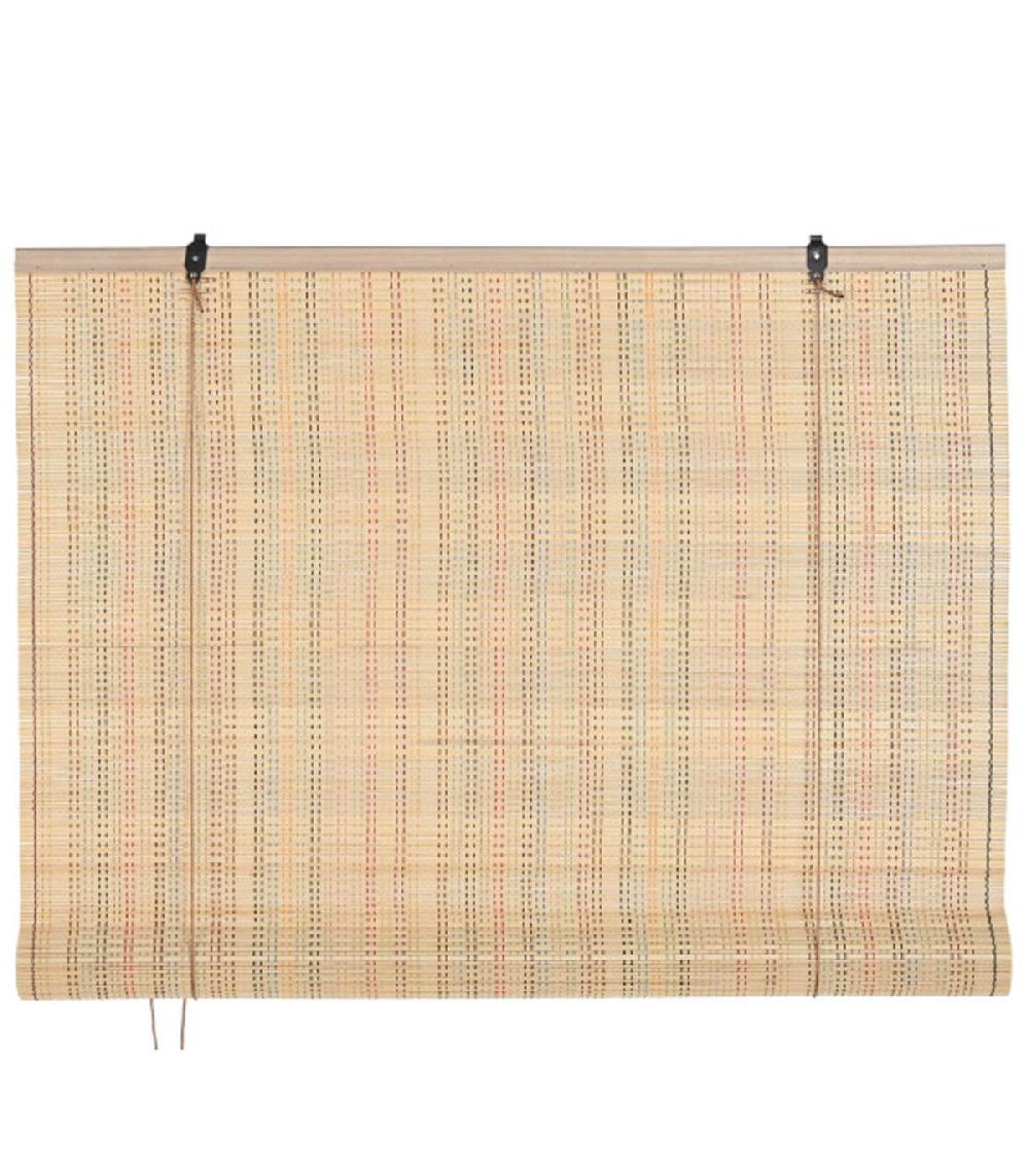 wadiga Store enrouleur intérieur en bambou et fils multicolores 90x2x175cm