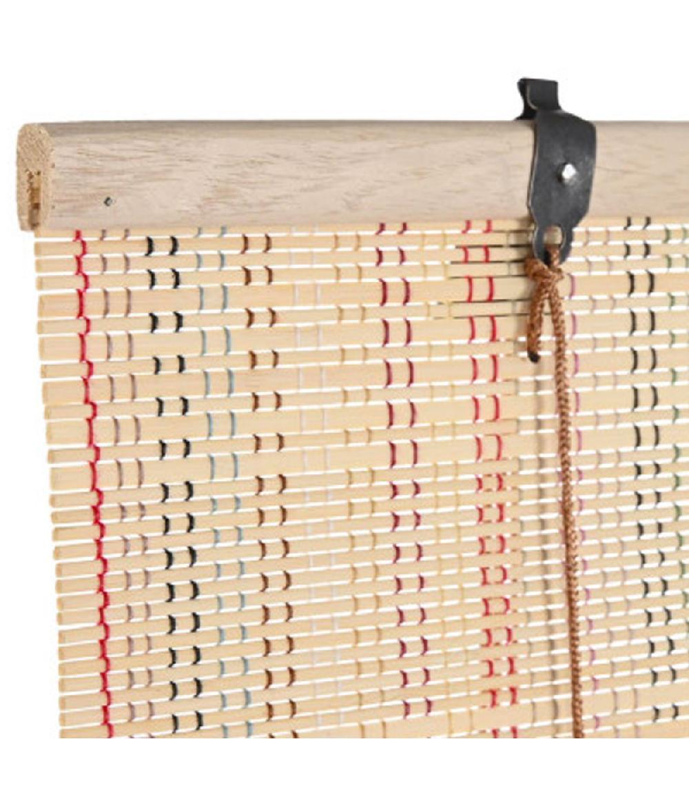Wadiga Store Enrouleur Intérieur En Bambou Et Fils Multicolores 60x2x175cm