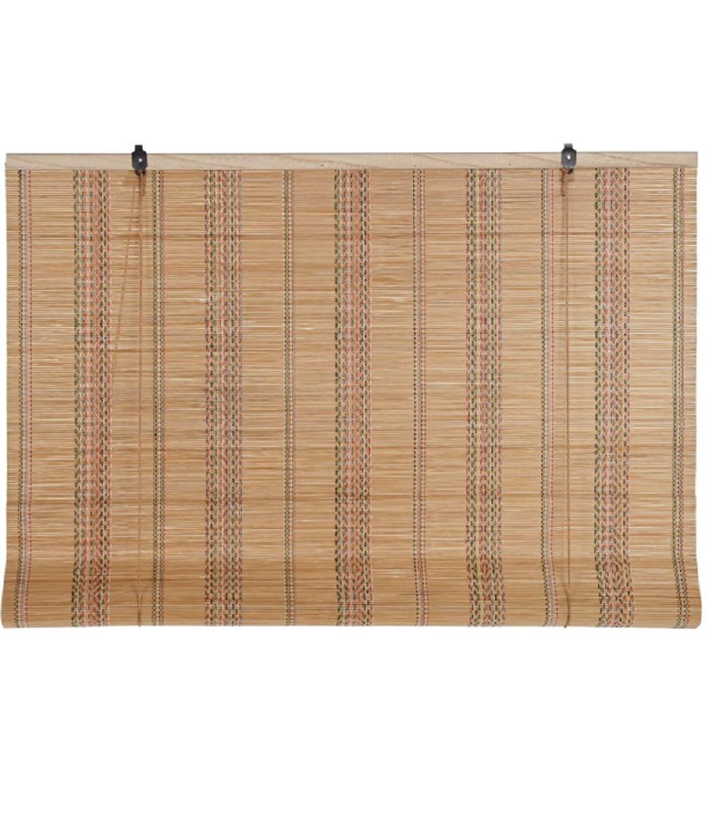 wadiga Store enrouleur intérieur en bambou et fils multicolores 90x2x175cm