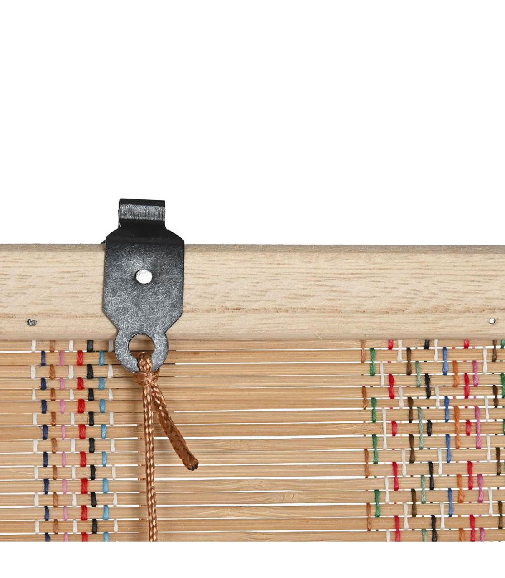 Wadiga Store Enrouleur Intérieur En Bambou Et Fils Multicolores 120x2x175cm