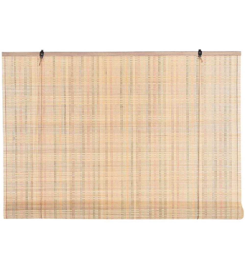 wadiga Store enrouleur intérieur en bambou et fils multicolores 120x2x230cm