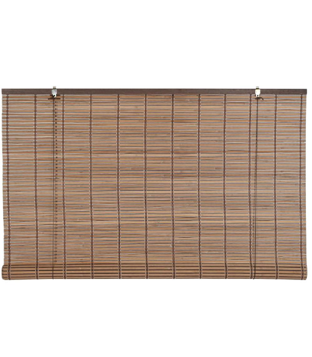 wadiga Store enrouleur intérieur en bambou foncé 120x2x175cm