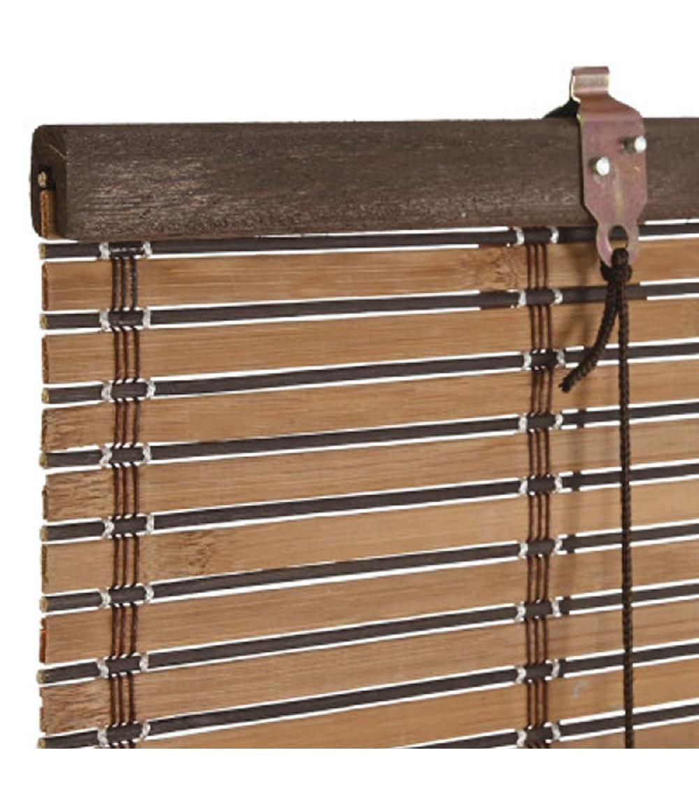Wadiga Store Enrouleur Intérieur En Bambou Foncé 120x2x230cm