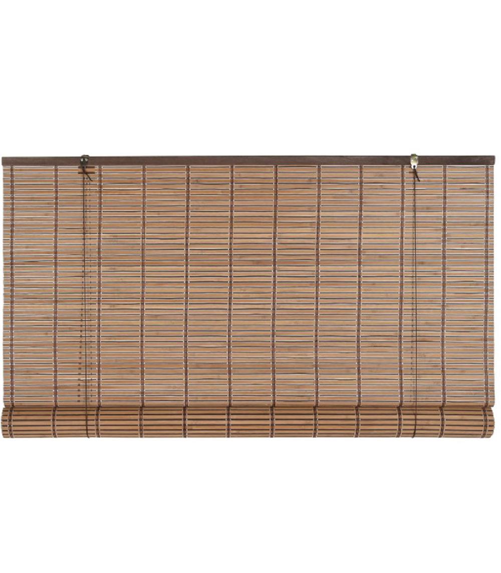 wadiga Store enrouleur intérieur en bambou foncé 120x2x230cm