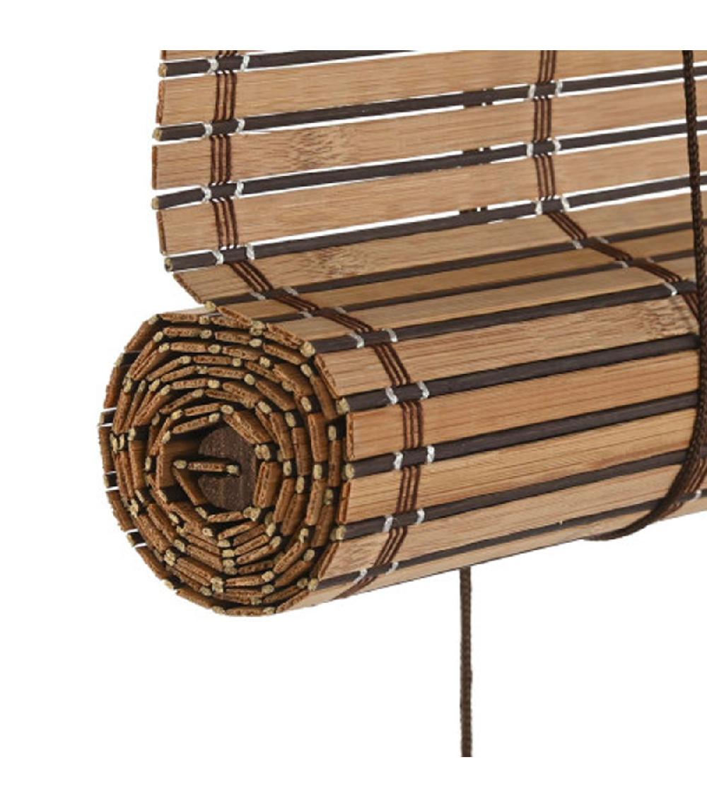 Wadiga Store Enrouleur Intérieur En Bambou Foncé 90x2x175cm