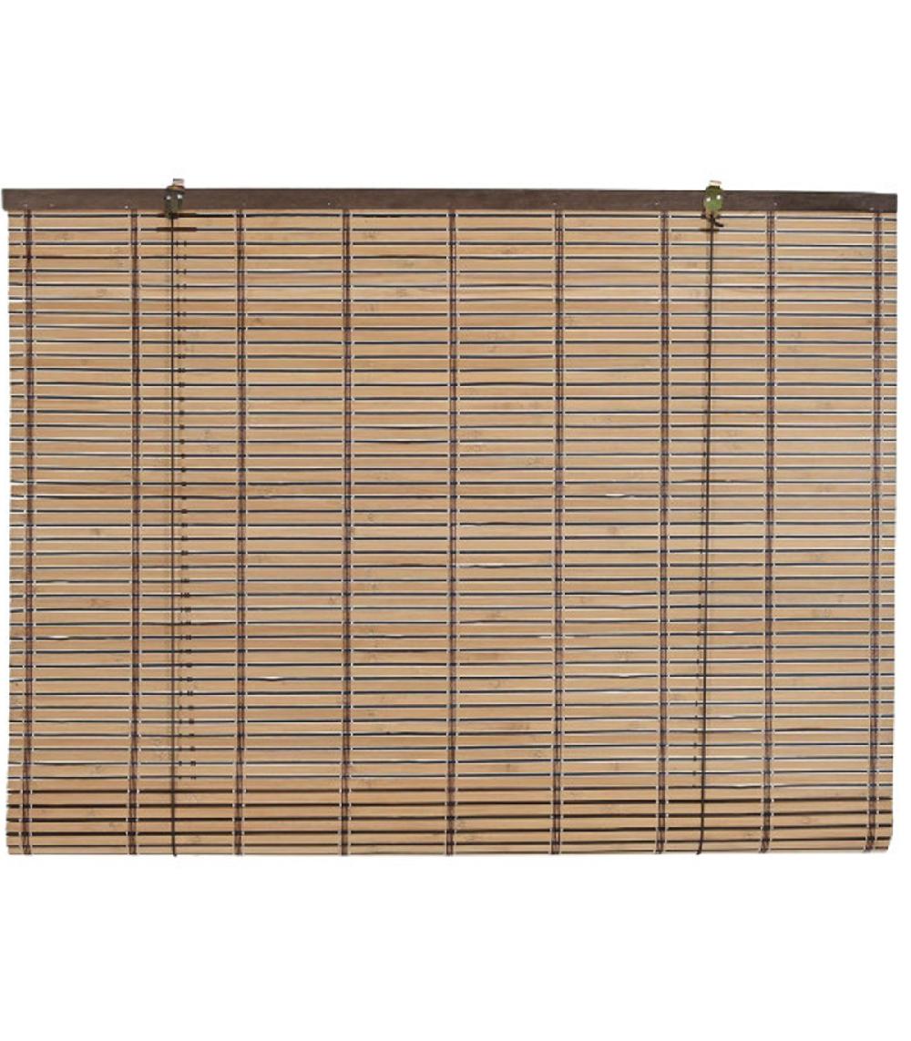 wadiga Store enrouleur intérieur en bambou foncé 90x2x175cm