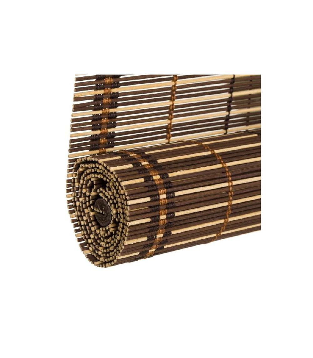 Wadiga Store Enrouleur Intérieur En Bambou Marron - Longueur 90cm