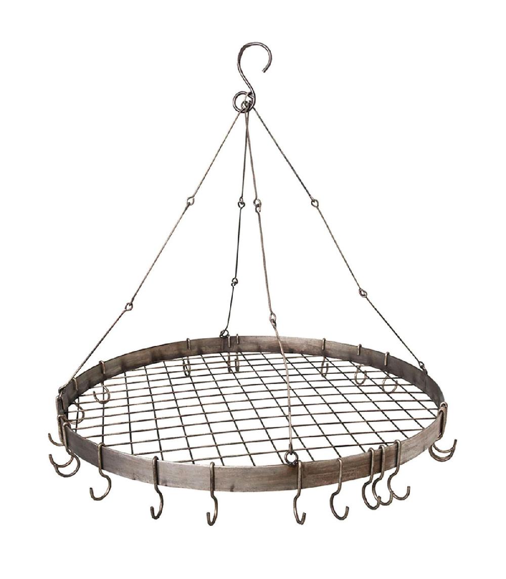 wadiga Support à casseroles et poêles rond à suspendre en métal 70.5x6x74cm