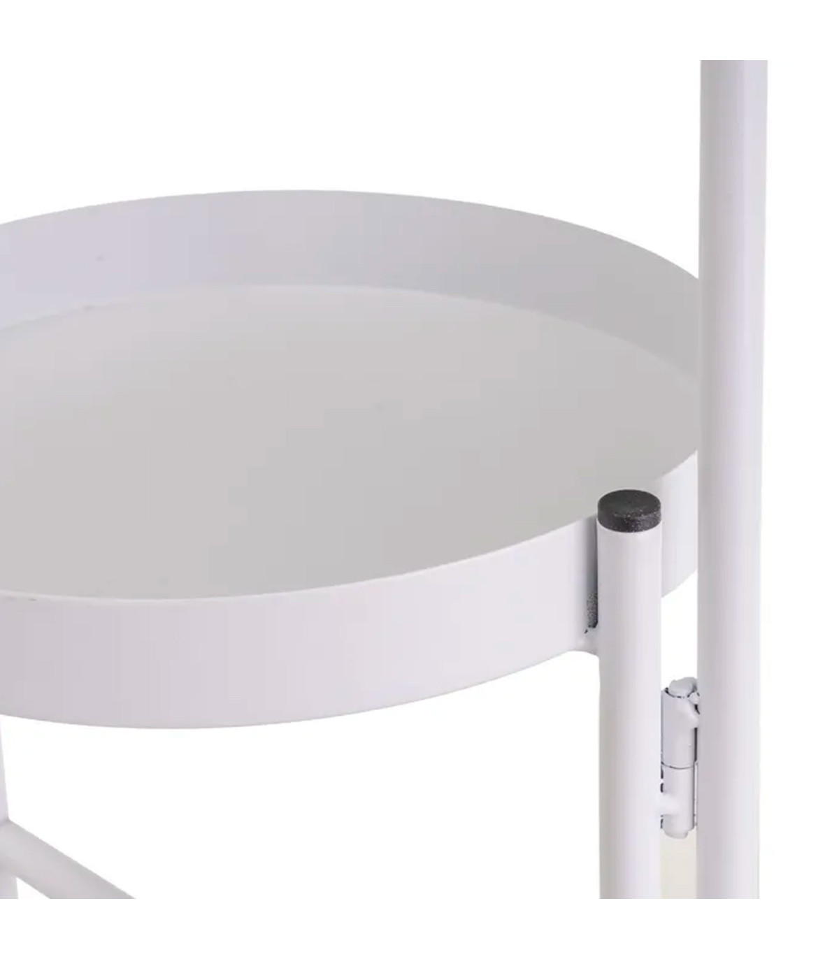 Wadiga Support Pot Plante Triple Articulé Métal Blanc 60x19x60cm
